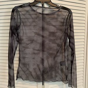 Disturbia tie dye mesh top